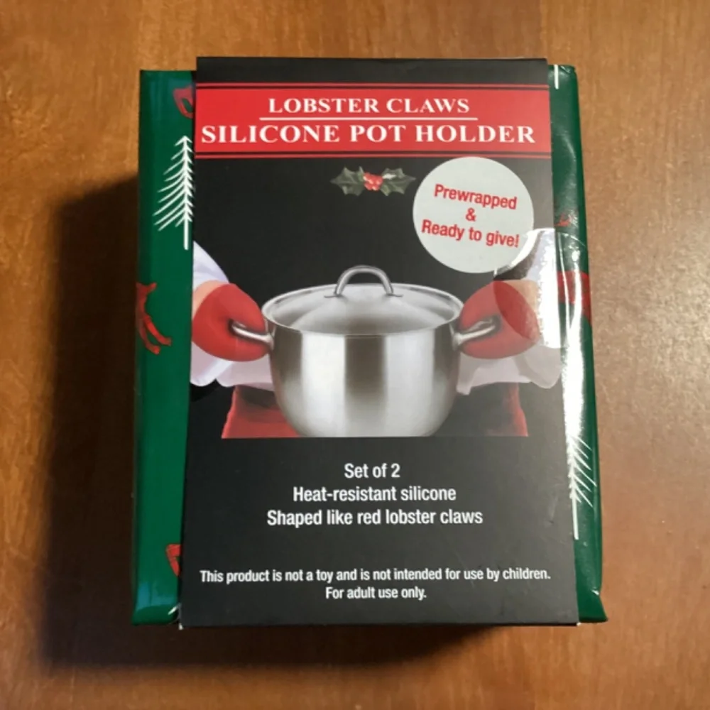 Lobster Claws Silicone Pot Holder New with tag Prewrapped & ready to go